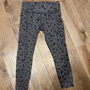 Lululemon All the Right Places Crop 23” size 10 Black/Grey
